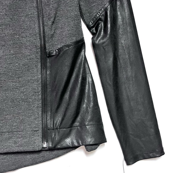 Jessica Simpson Fiona Vegan LeatherJacket Size Small Mixed Media Academia - Picture 4 of 10